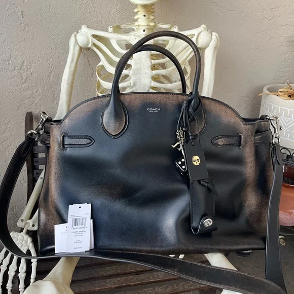 Coach Soft Empire Carryall Bag 40 In Loved Leather - Picture 8 of 11